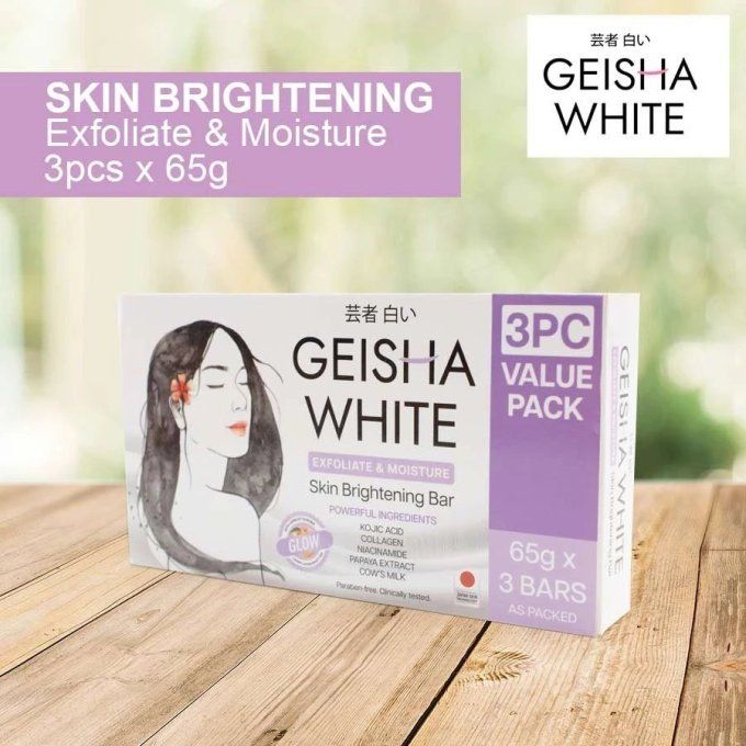 Geisha White Glow Savon Exfoliant Kojic 3x65g