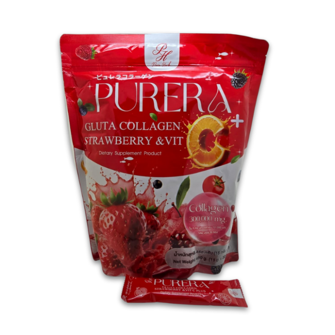 PURERA GLUTA COLLAGEN STRAWBERRY & VIT C