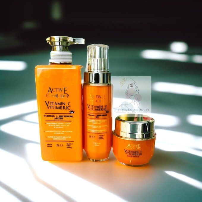 Gamme ACTIVE CAVIAR DRIP – Vitamine C + Curcuma Correction ciblée • Éclat intense • Teint uniforme